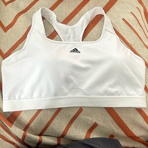 Adidas 3x white sports bra